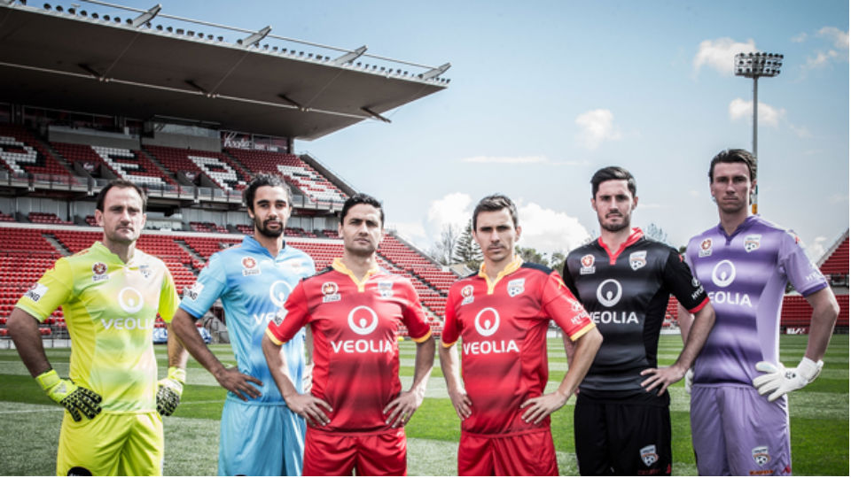 Adelaide United's new Kappa playing kits.